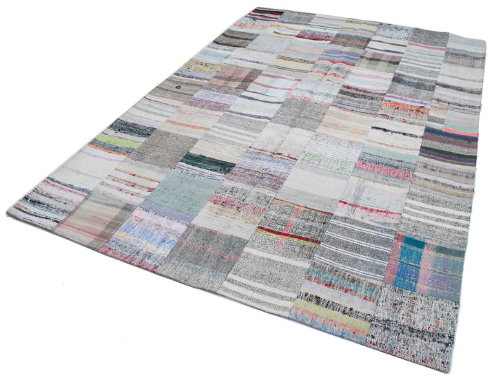 7x10 Multicolor Kilim Patchwork Rug - 30404