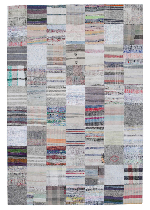 7x10 Multicolor Kilim Patchwork Rug - 30405