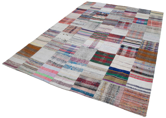 7x10 Multicolor Kilim Patchwork Rug - 30406