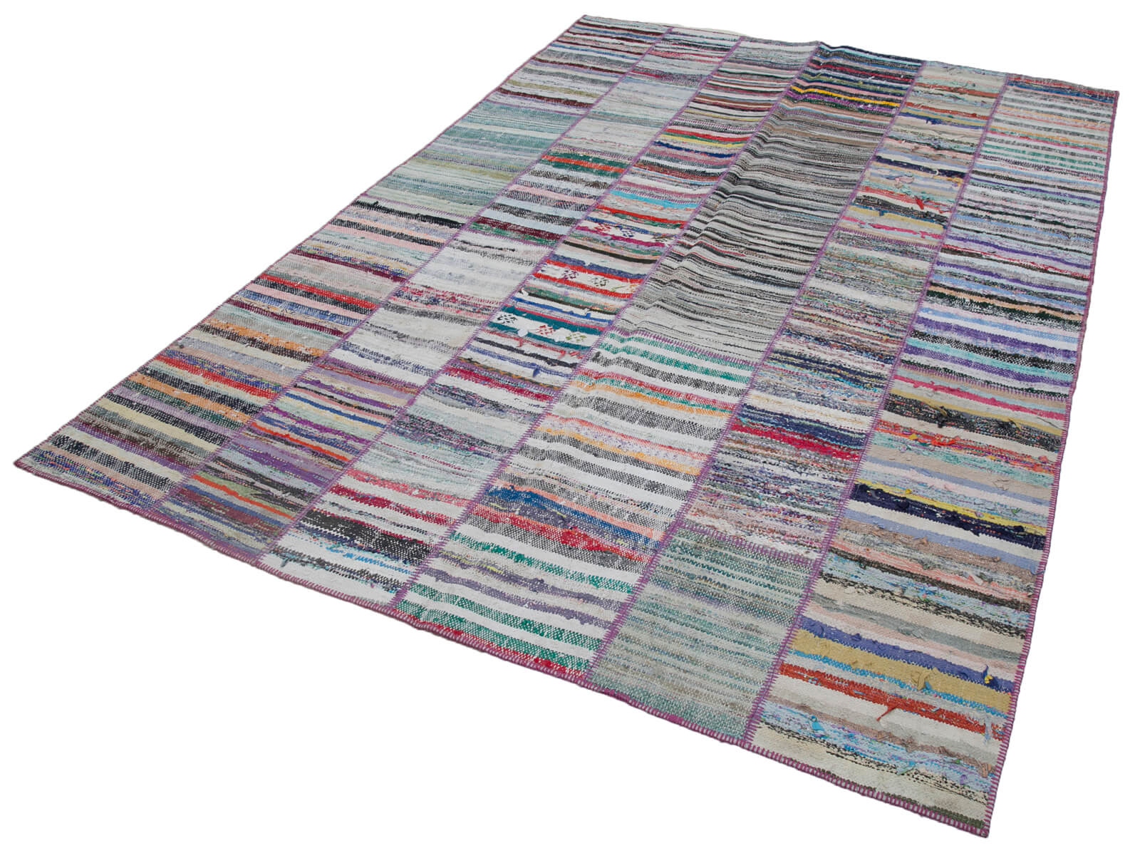 7x10 Multicolor Kilim Patchwork Rug - 30407