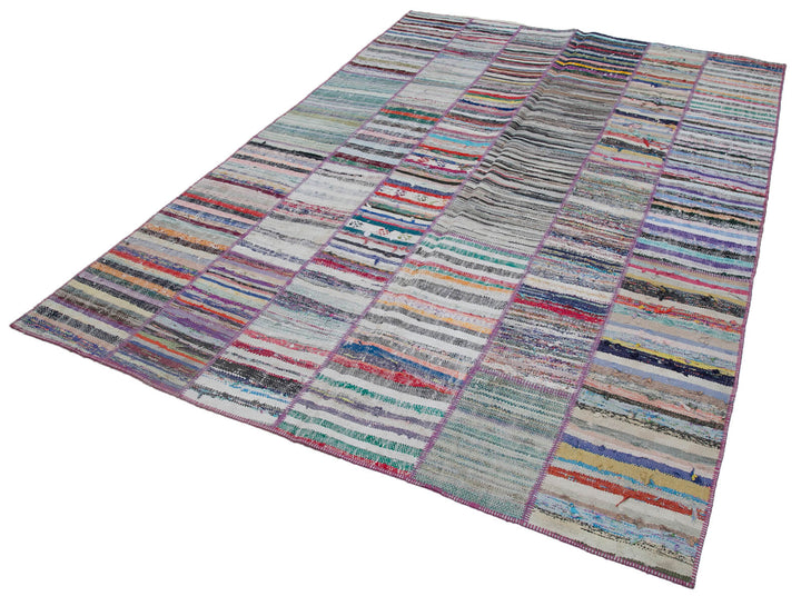 7x10 Multicolor Kilim Patchwork Rug - 30407