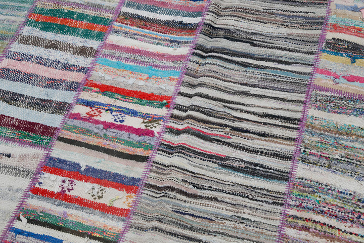 7x10 Multicolor Kilim Patchwork Rug - 30407