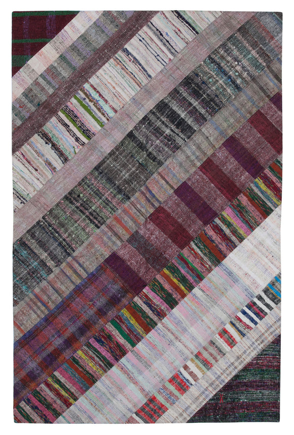 7x10 Multicolor Kilim Patchwork Rug - 30408