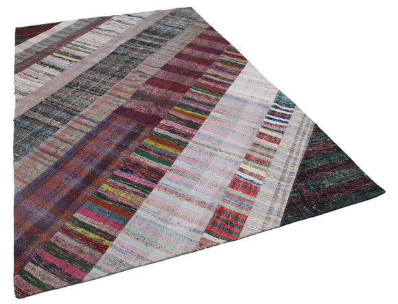7x10 Multicolor Kilim Patchwork Rug - 30408