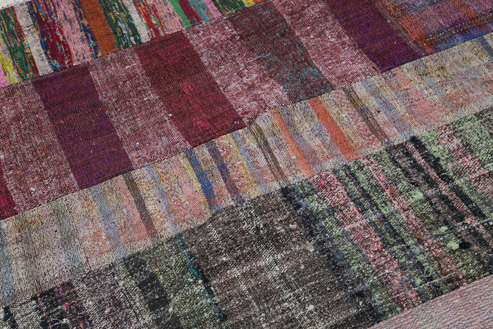 7x10 Multicolor Kilim Patchwork Rug - 30408