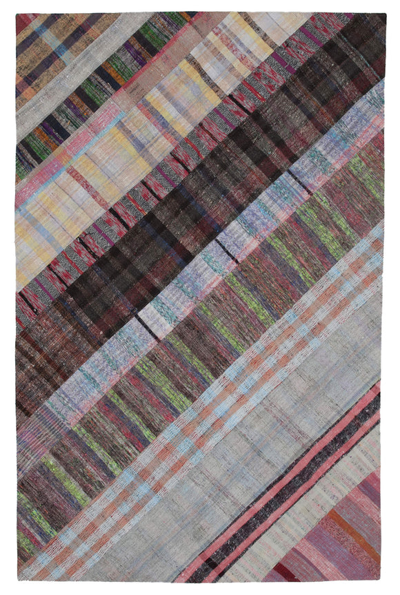 6x10 Multicolor Kilim Patchwork Rug - 30409