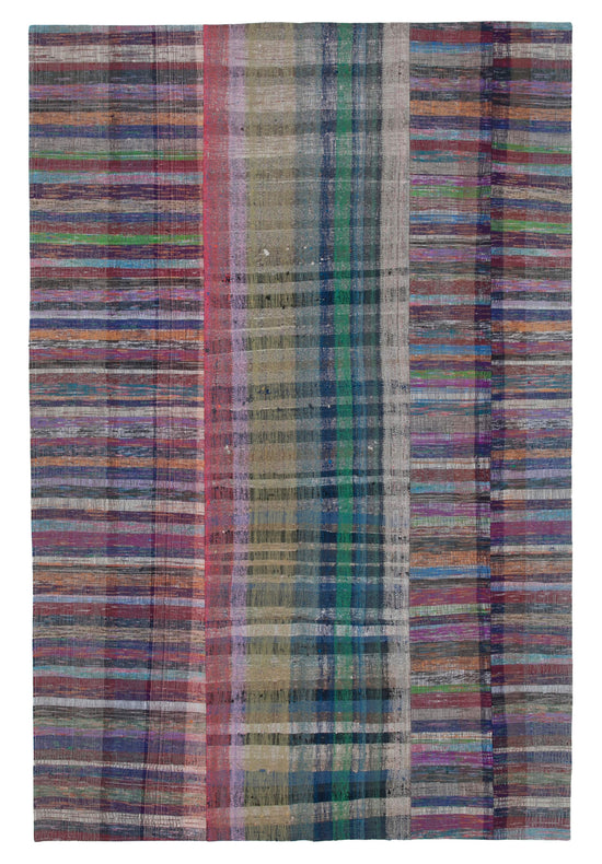 7x10 Multicolor Kilim Patchwork Rug - 30410