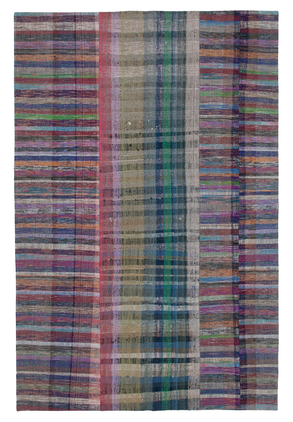 7x10 Multicolor Kilim Patchwork Rug - 30410