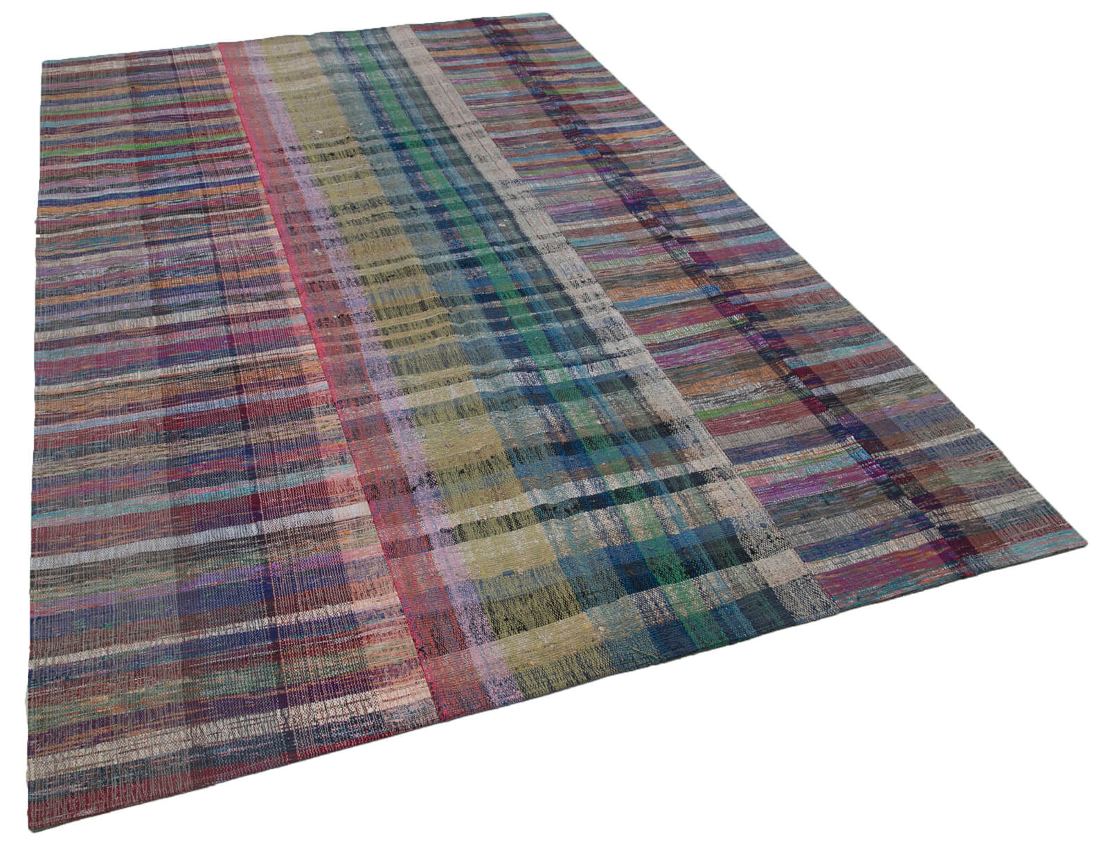 7x10 Multicolor Kilim Patchwork Rug - 30410