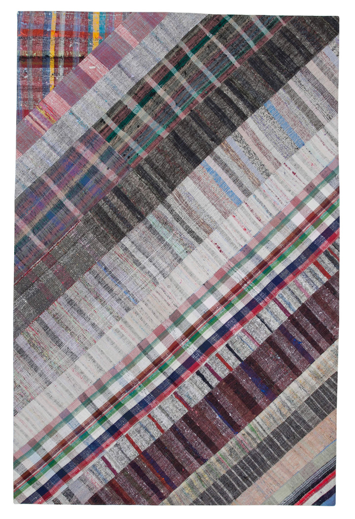 7x10 Multicolor Kilim Patchwork Rug - 30412
