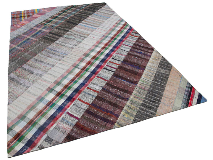 7x10 Multicolor Kilim Patchwork Rug - 30412