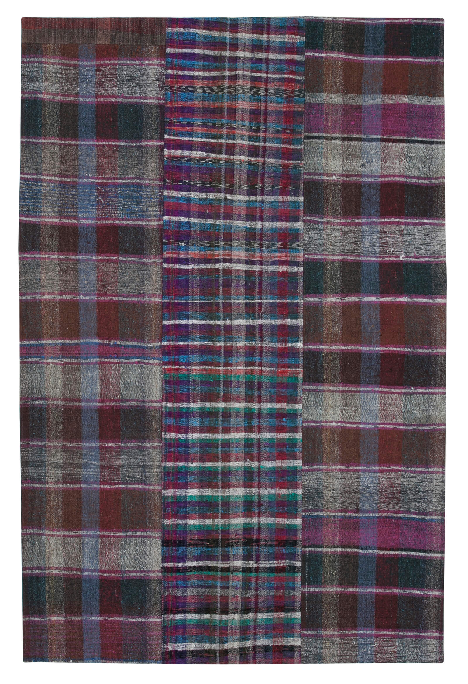 7x10 Multicolor Kilim Patchwork Rug - 30413