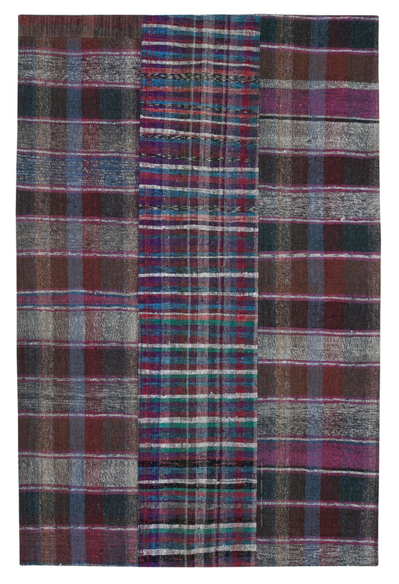 7x10 Multicolor Kilim Patchwork Rug - 30413