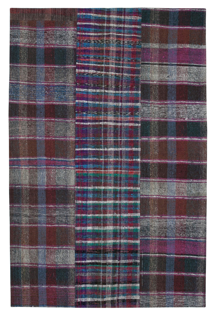 7x10 Multicolor Kilim Patchwork Rug - 30413