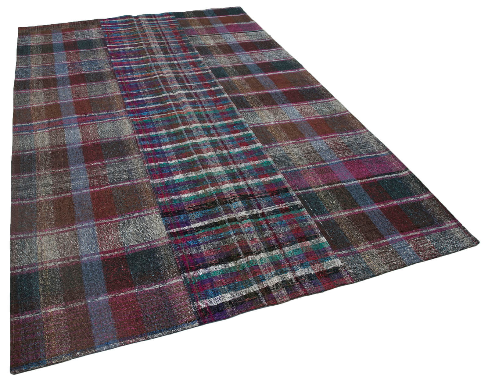 7x10 Multicolor Kilim Patchwork Rug - 30413