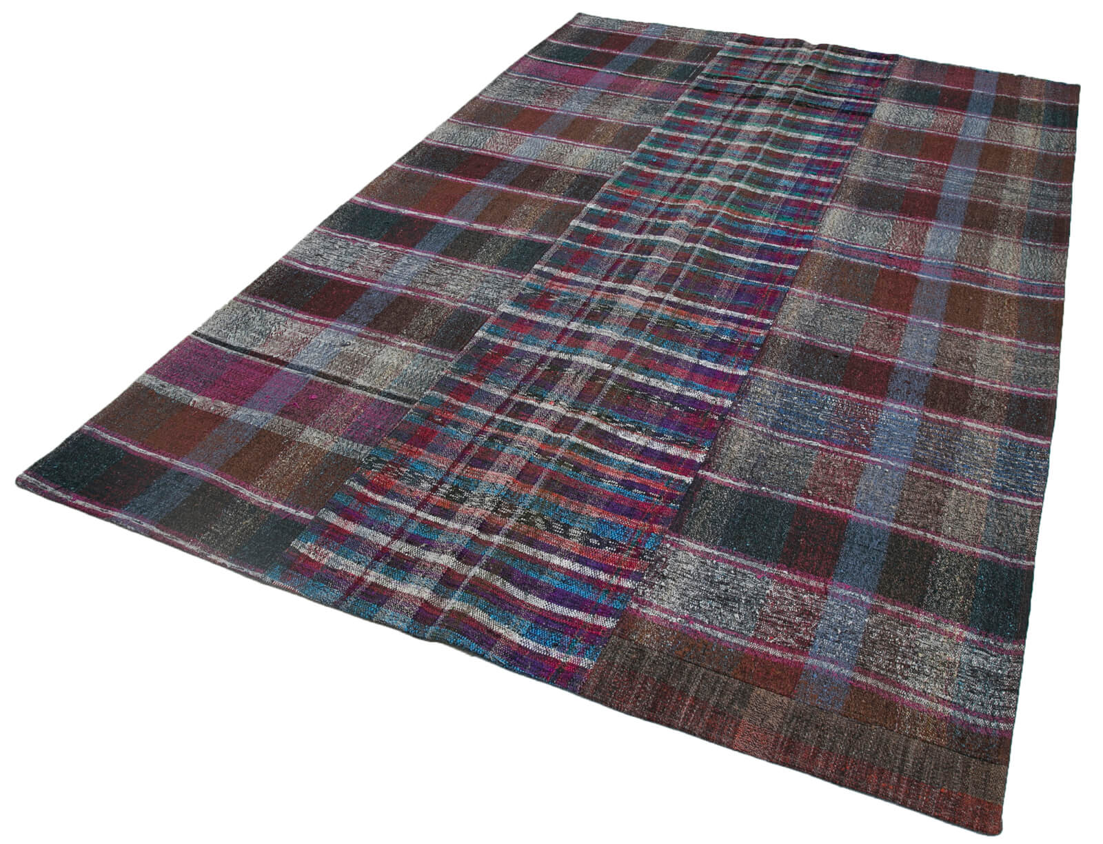7x10 Multicolor Kilim Patchwork Rug - 30413