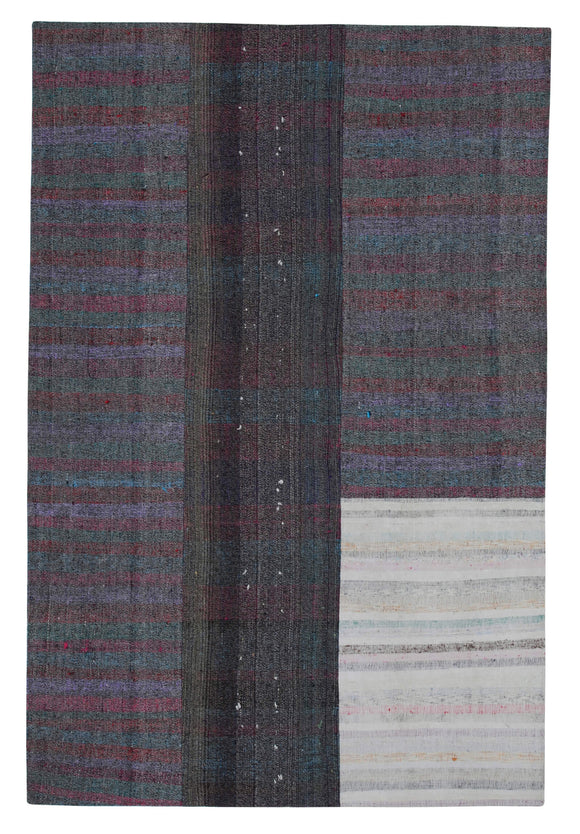 7x10 Multicolor Kilim Patchwork Rug - 30414