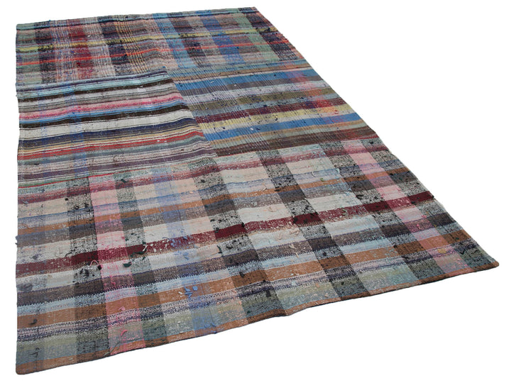 6x9 Multicolor Kilim Patchwork Rug - 30415
