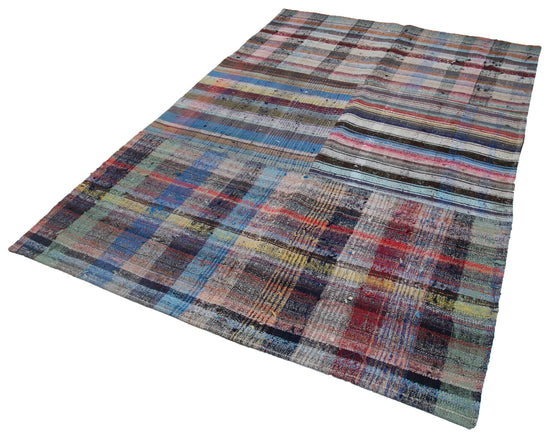 6x9 Multicolor Kilim Patchwork Rug - 30415