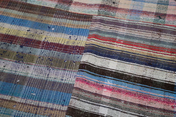 6x9 Multicolor Kilim Patchwork Rug - 30415