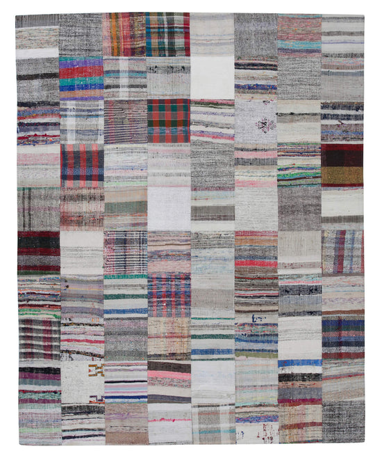 8x10 Multicolor Kilim Patchwork Rug - 30416