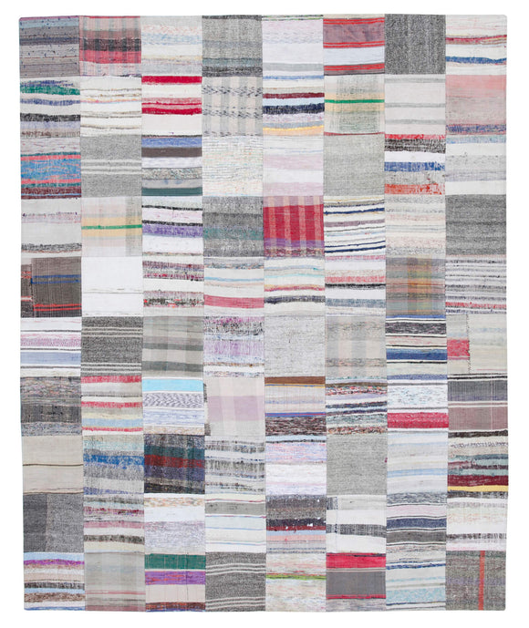 8x10 Multicolor Kilim Patchwork Rug - 30425