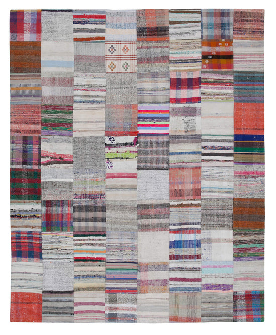 8x10 Multicolor Kilim Patchwork Rug - 30431