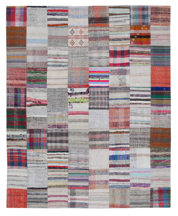 8x10 Multicolor Kilim Patchwork Rug - 30431