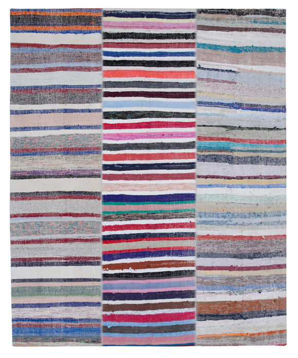 8x10 Multicolor Kilim Patchwork Rug - 30440