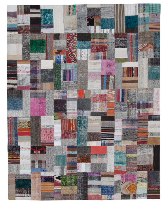 8x10 Multicolor Kilim Patchwork Rug - 30455