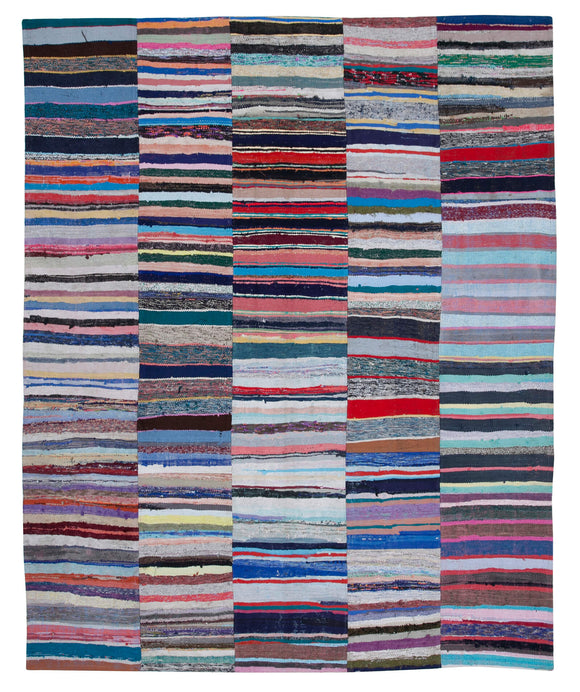 8x10 Multicolor Kilim Patchwork Rug - 30458