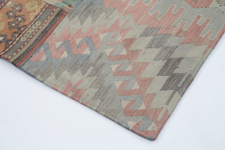 7x10 Multicolor Kilim Patchwork Rug - 30467
