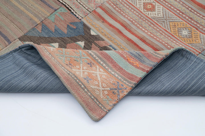 7x10 Multicolor Kilim Patchwork Rug - 30467
