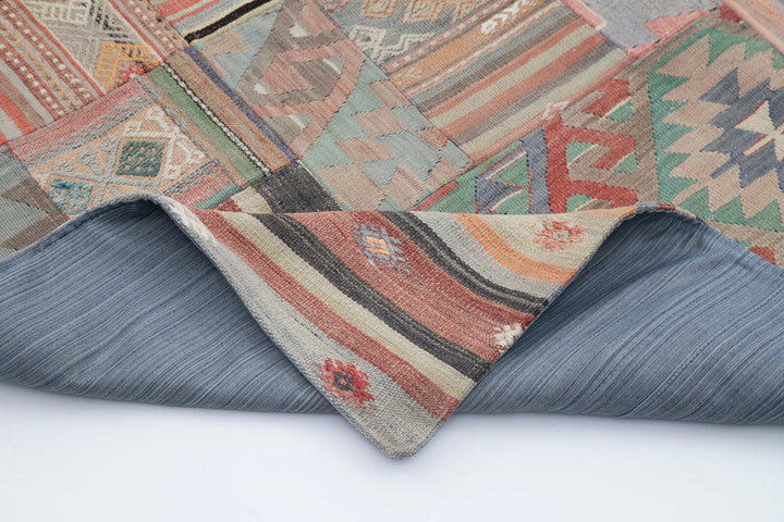 7x10 Multicolor Kilim Patchwork Rug - 30468