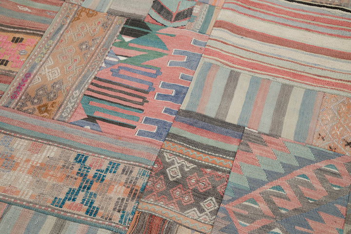 7x10 Multicolor Kilim Patchwork Rug - 30468