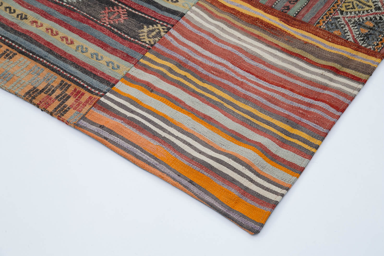 7x10 Multicolor Kilim Patchwork Rug - 30472