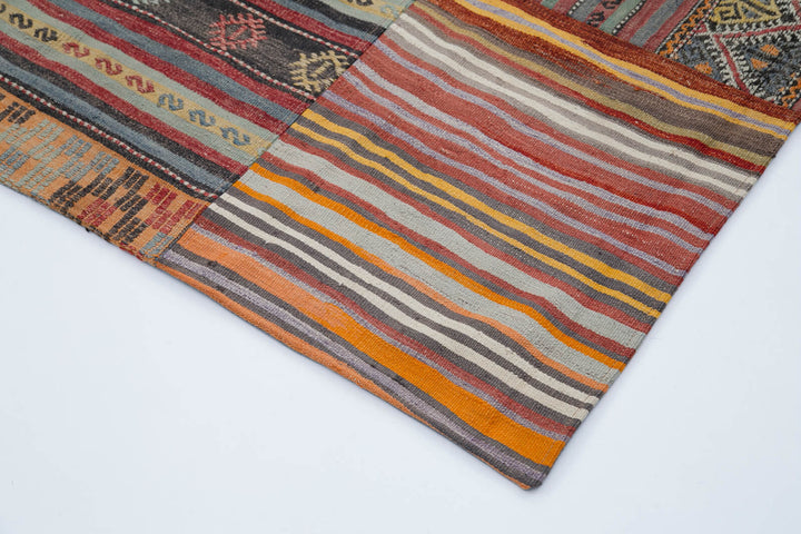 7x10 Multicolor Kilim Patchwork Rug - 30472