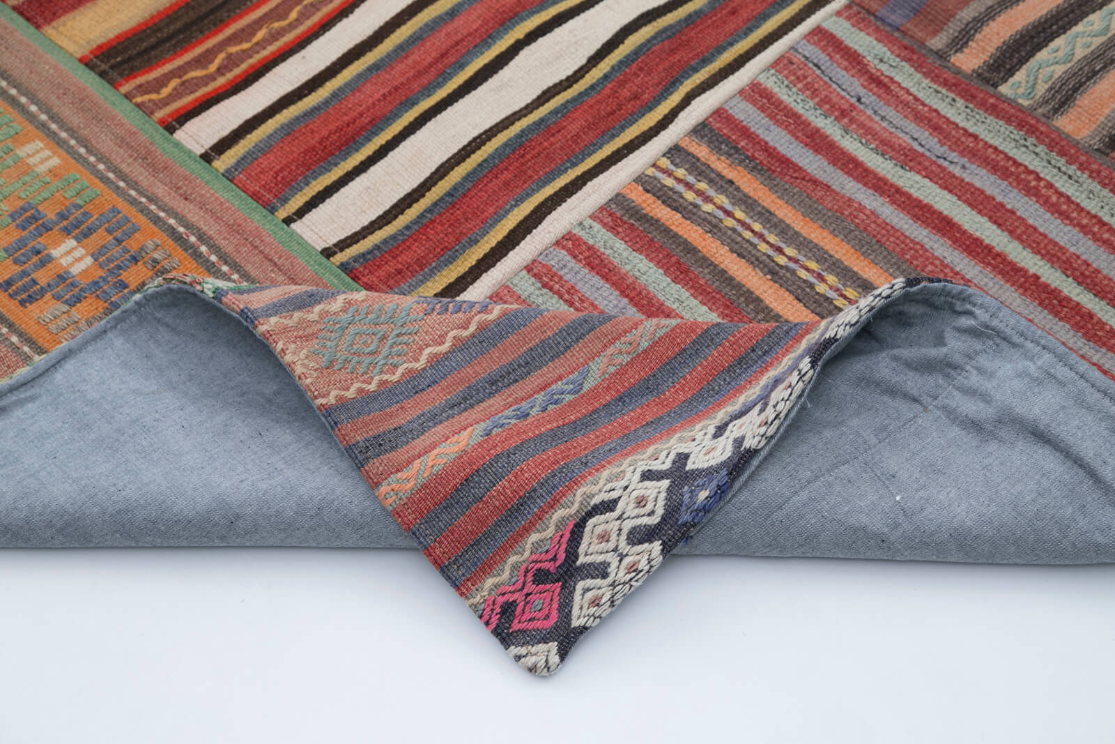 7x10 Multicolor Kilim Patchwork Rug - 30472