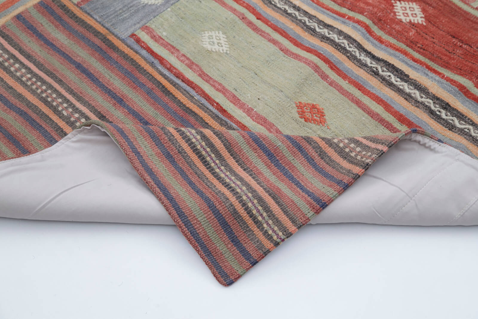 7x10 Brown Kilim Patchwork Rug - 30473