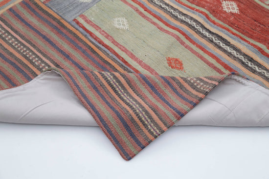 7x10 Brown Kilim Patchwork Rug - 30473