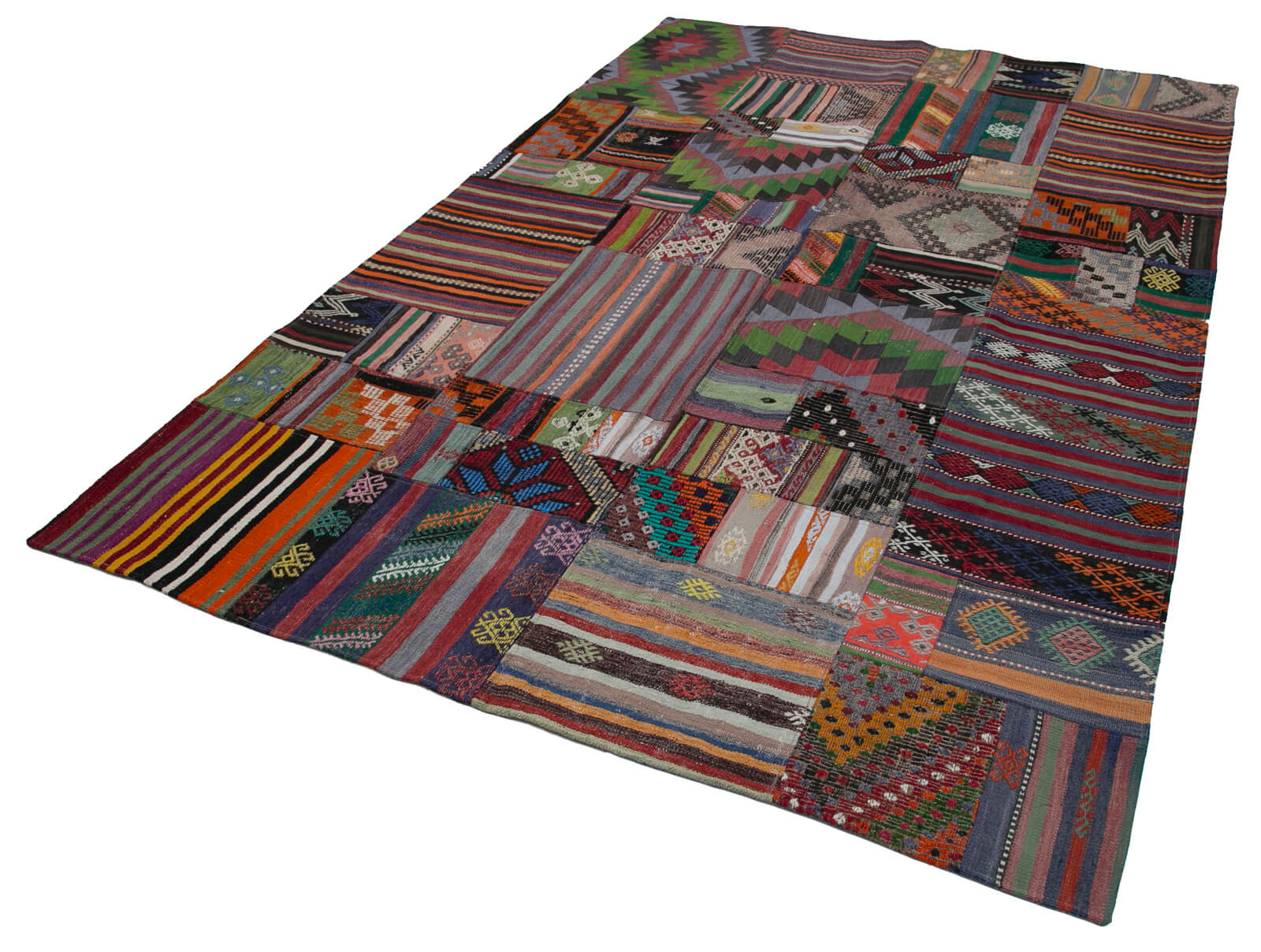 7x10 Multicolor Kilim Patchwork Rug - 30474
