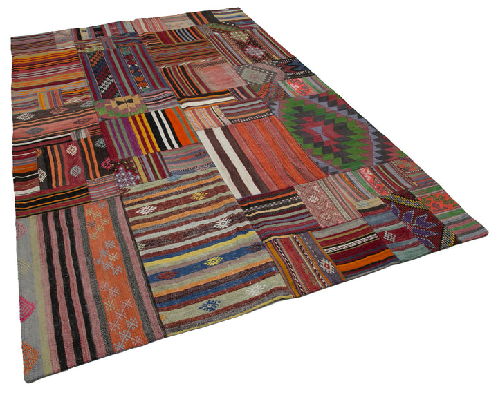7x10 Multicolor Kilim Patchwork Rug - 30476