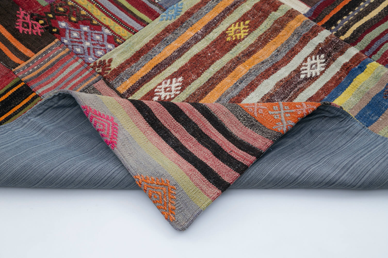 7x10 Multicolor Kilim Patchwork Rug - 30476