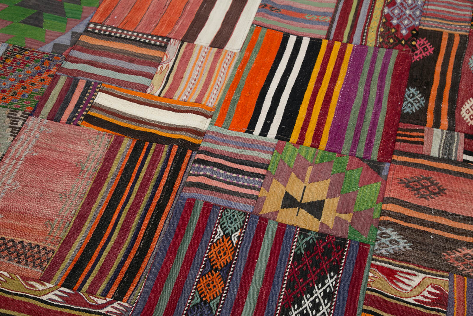 7x10 Multicolor Kilim Patchwork Rug - 30476