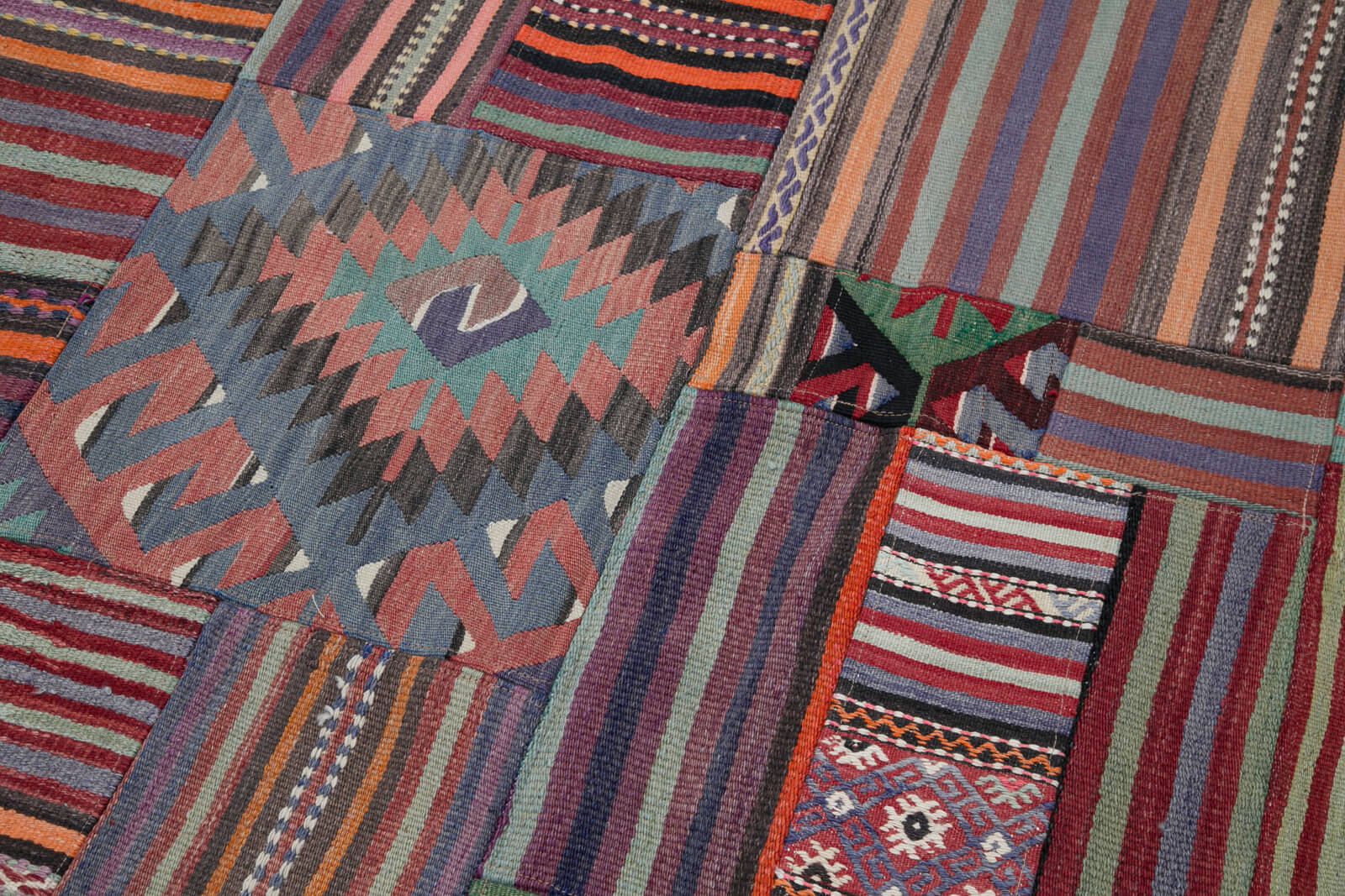 7x10 Multicolor Kilim Patchwork Rug - 30480