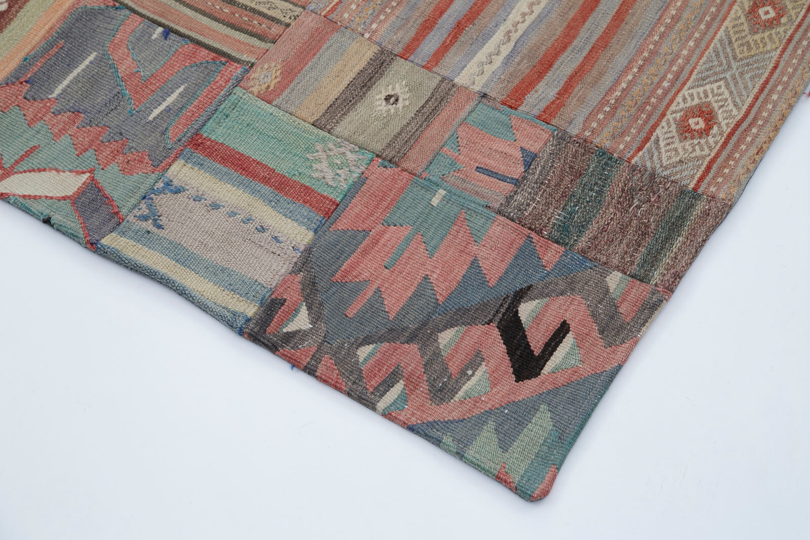7x10 Brown Kilim Patchwork Rug - 30481
