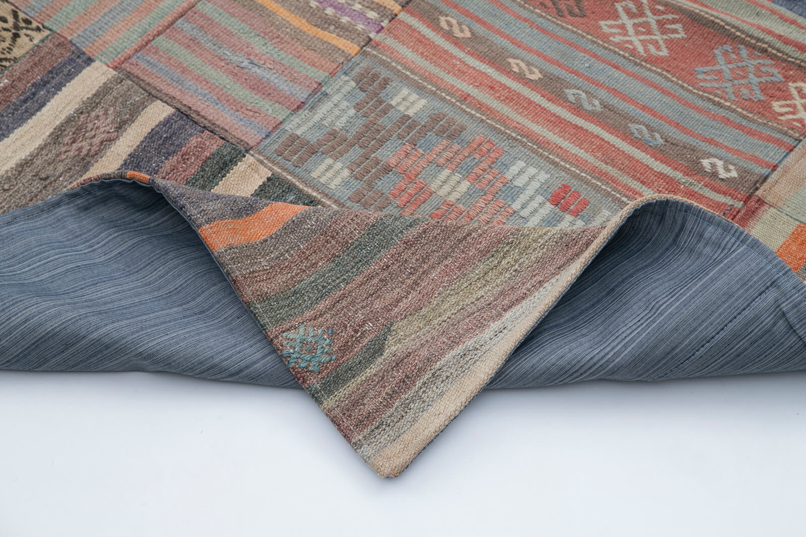 7x10 Brown Kilim Patchwork Rug - 30481