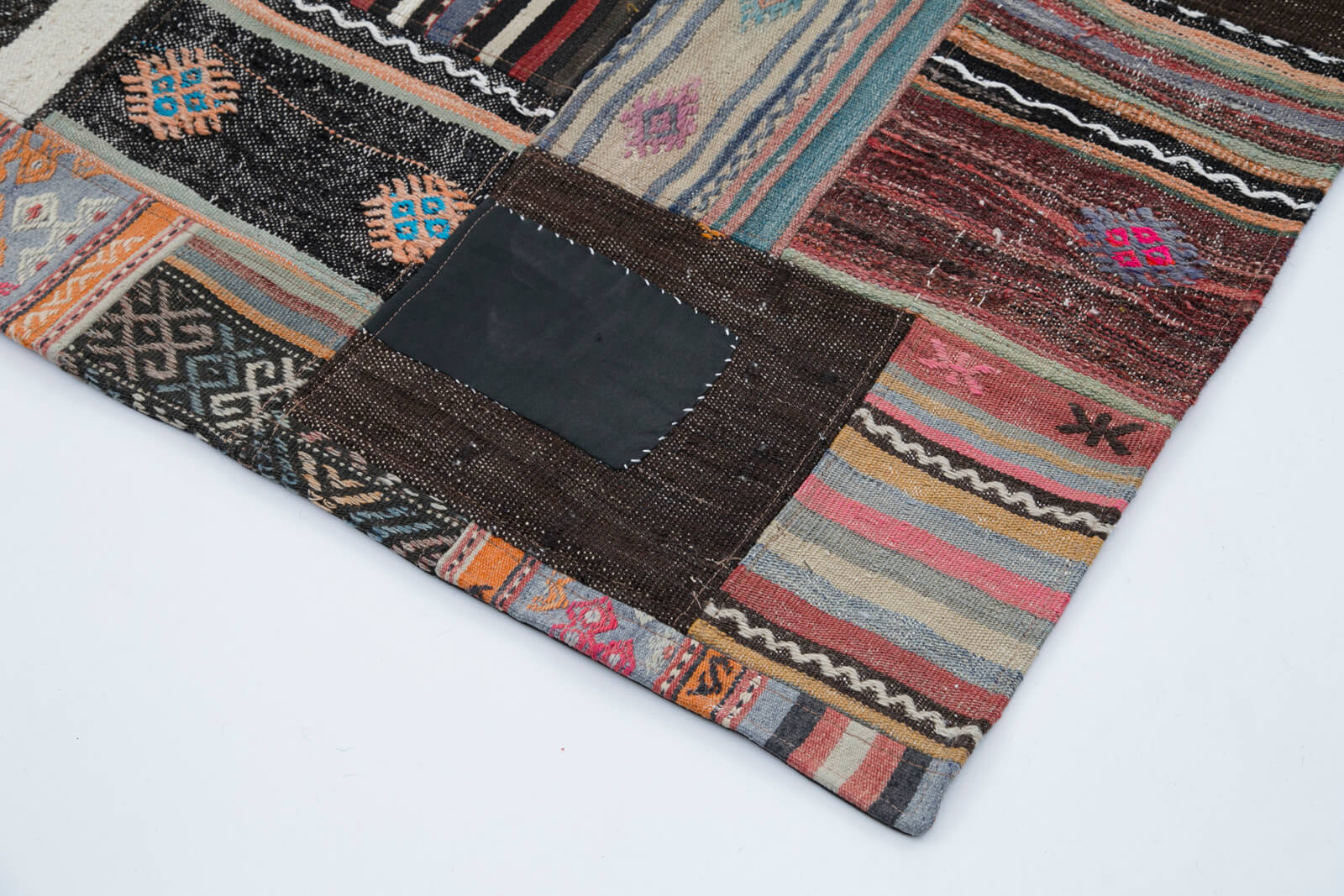 7x10 Brown Kilim Patchwork Rug - 30482