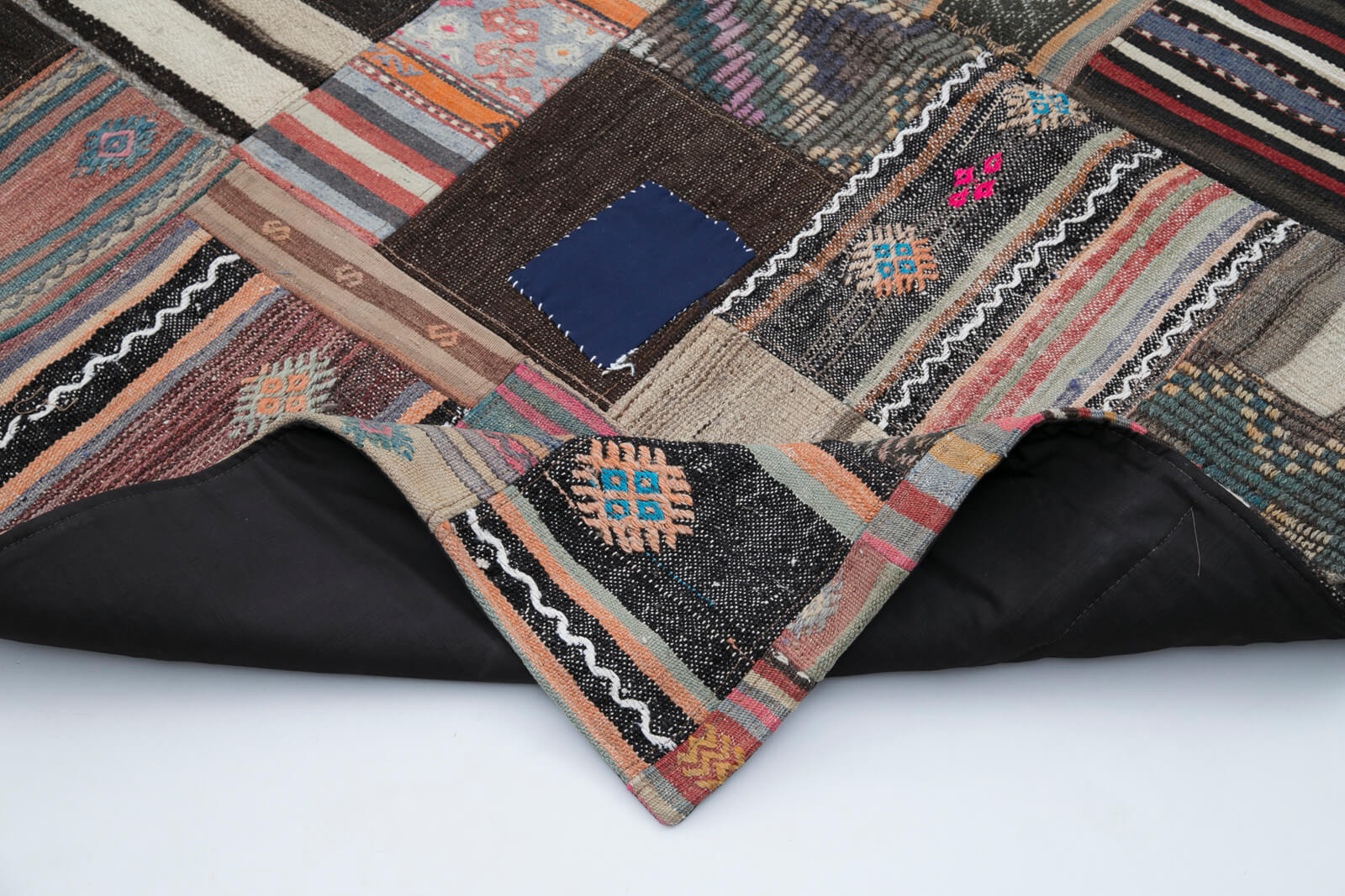 7x10 Brown Kilim Patchwork Rug - 30482