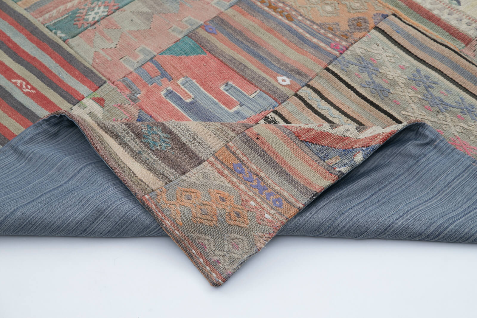 7x10 Brown Kilim Patchwork Rug - 30485